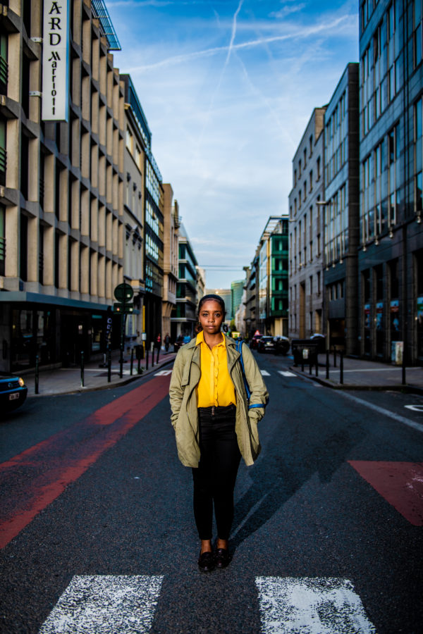BRUXELLES, Une Page Consacree Au Racisme Evoque Par Des Gens Qui En Sont Les Victimes Portrait Sarah Kawaya.GOLINVAUX MATHIEU./LESOIR