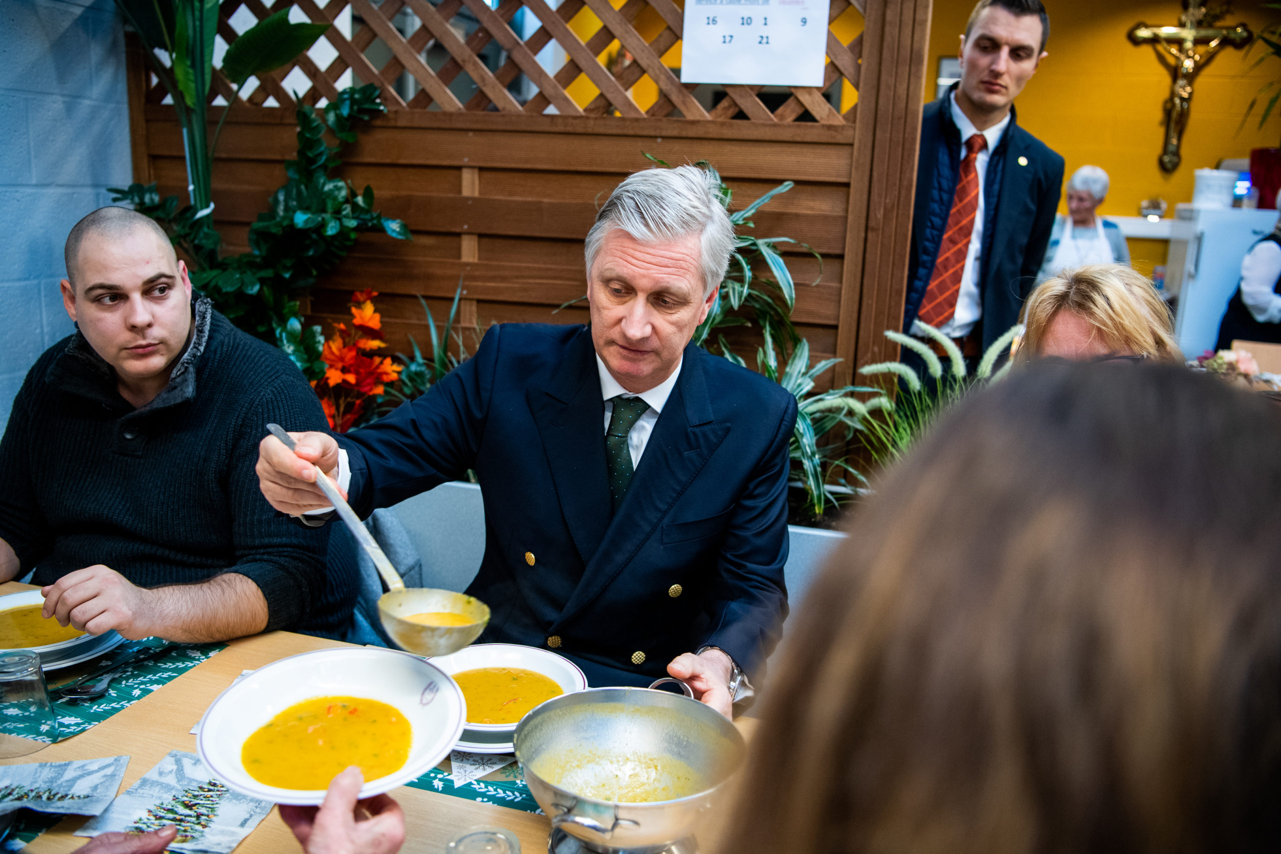 Queen Mathilde And King Philippe Of Belgium Visit To The Maison D’Accueil Les Sauverdias