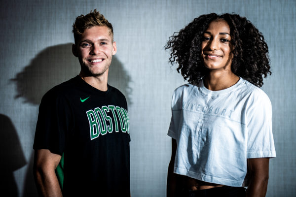 PARIS, Interview Croisee De Nafissatou Thiam , Une Athlete Belge, Specialiste Des Epreuves Combinées Et Championne Olympique En Heptathlon Et De Kevin Mayer Athlete Francais , Specialiste Des Epreuves Combinees Et Champion Du Monde Du Decathlon .GOLINVAUX MATHIEU./LESOIR
