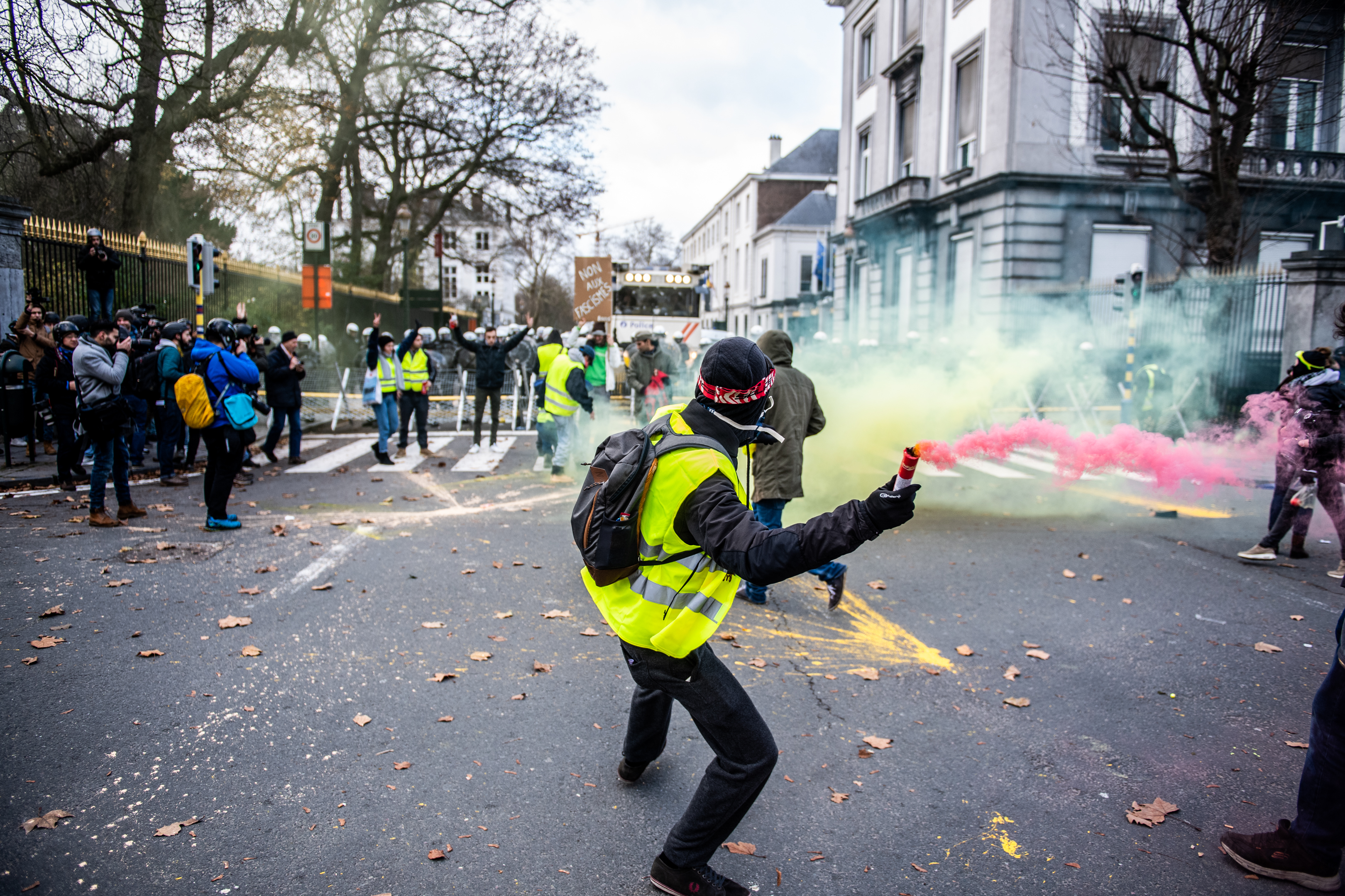 BRUXELLES, Manifestation Gilets Jaunes Bruxelles Protest Of The Yellow Vests.GOLINVAUX MATHIEU./LESOIR